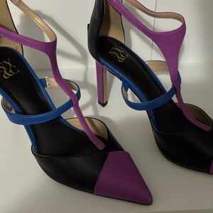 New York & Company Black, Purple, and Blue Heels